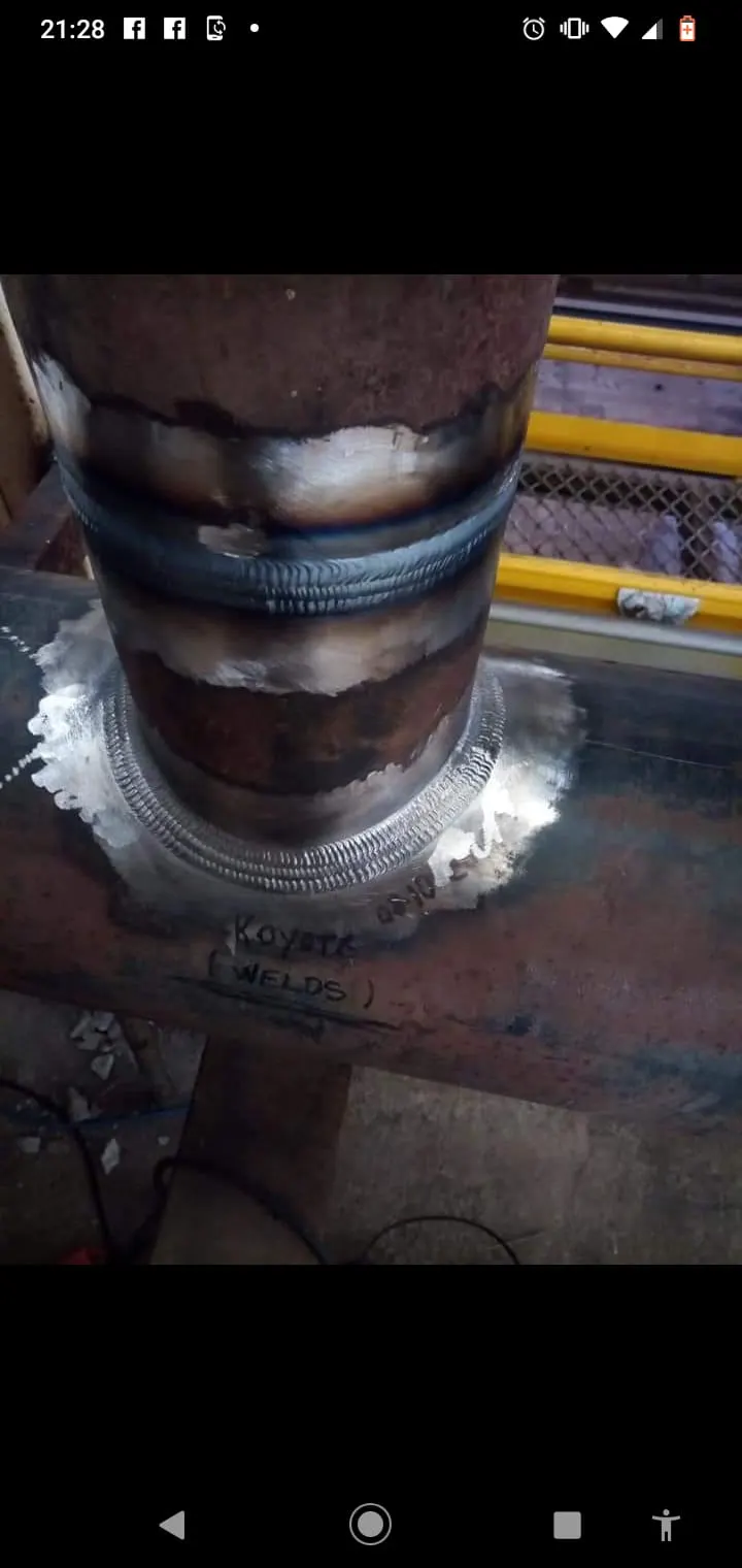 Foto de solda industrial em obra 05